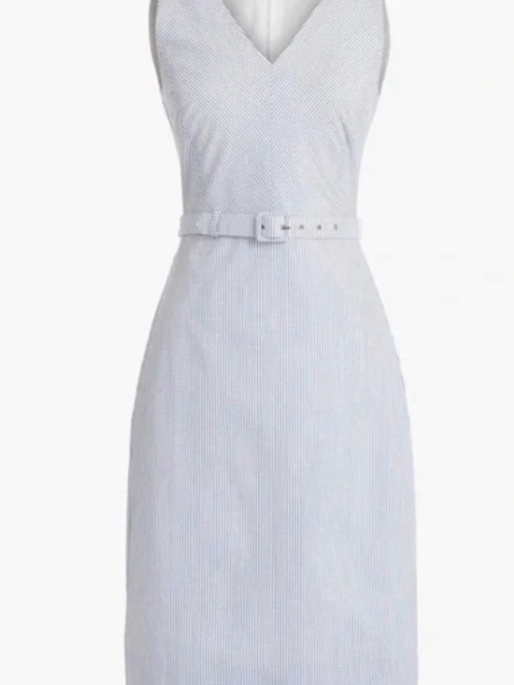 J Crew Striped Cotton Belted Seersucker Dress Size 4